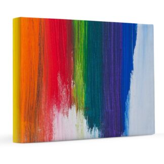 Rainbow Brush Strokes Painting 8x10 Canvas Print