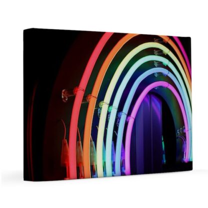 Neon Rainbow 11x14 Canvas Print