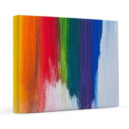 Stripes of Rainbow Paint 16x20 Canvas Print