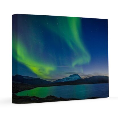 Northern Lights Over a Lake 16x20 Canvas Print