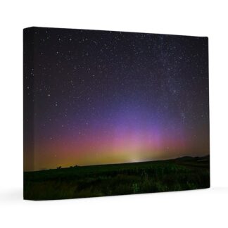 Rainbow Aurora Borealis on the Horizon 16x20 Canvas Print