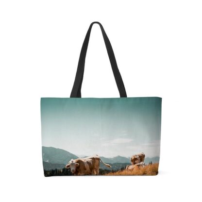 Cattle in the Mountains Weekender Tote