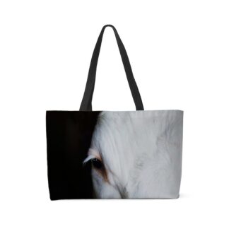 White Fur Weekender Tote