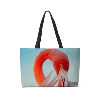 Closeup Pink Flamingo Weekender Tote