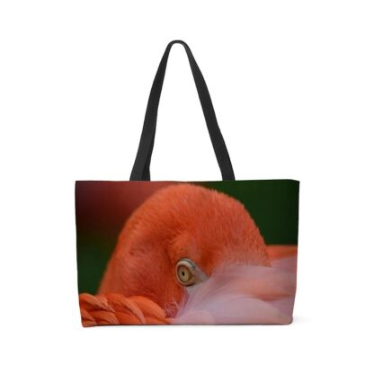 Pink Flamingo Face Weekender Tote