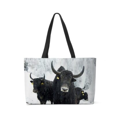 Yak in the Snow Weekender Tote