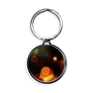 Glitter Sparkle Lights Circle Keychain