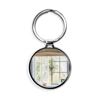 Window Panes Circle Keychain