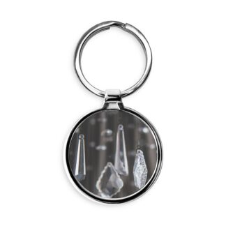 Hanging Crystals Circle Keychain