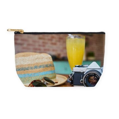 Camera and Beach Hat Makeup Bag