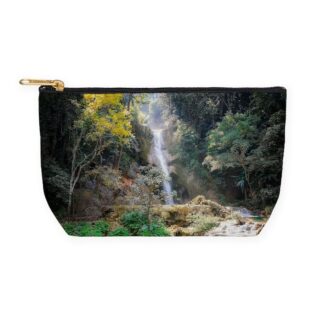 Waterfall in a Forest Makeup Bag