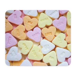 Candy Hearts Mouse Pad