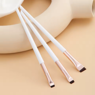 Eyebrow Brush Set -3Pcs Angled Precision Edge Eyeliner Makeup Brushes Synthetic Bristles Slanted Eyeshadow Tools Beauty Brush